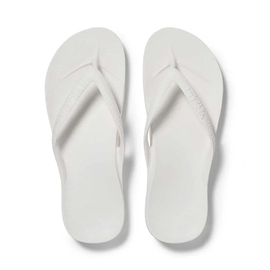 Archies Arch Support Thongs in White
