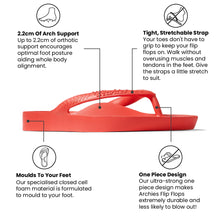 Archies Arch Support Thongs in Coral