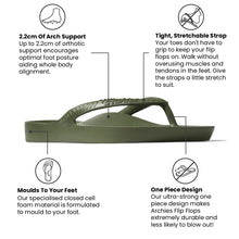 Archies Arch Support Thongs in Khaki