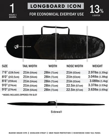 Creatures of Leisure Longboard Icon Lite Black Silver