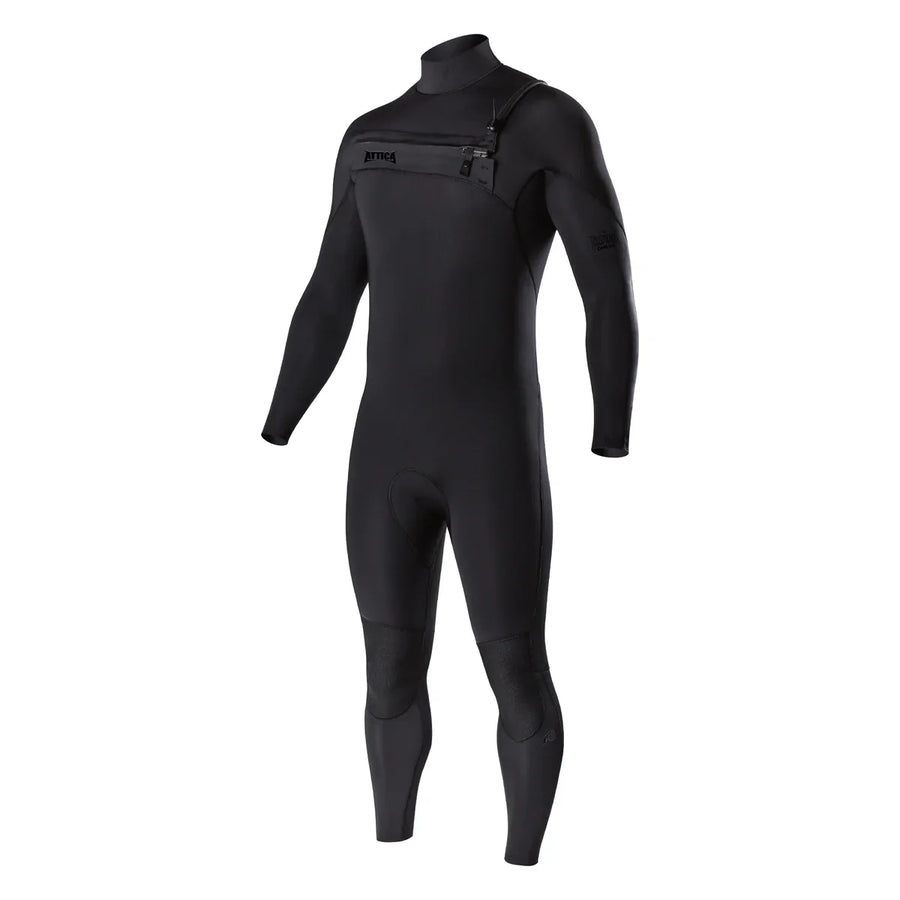 Attica Omega Chest Zip 3/2mm Steamer - Black Noir