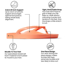 Archies Arch Support Thongs in Peach