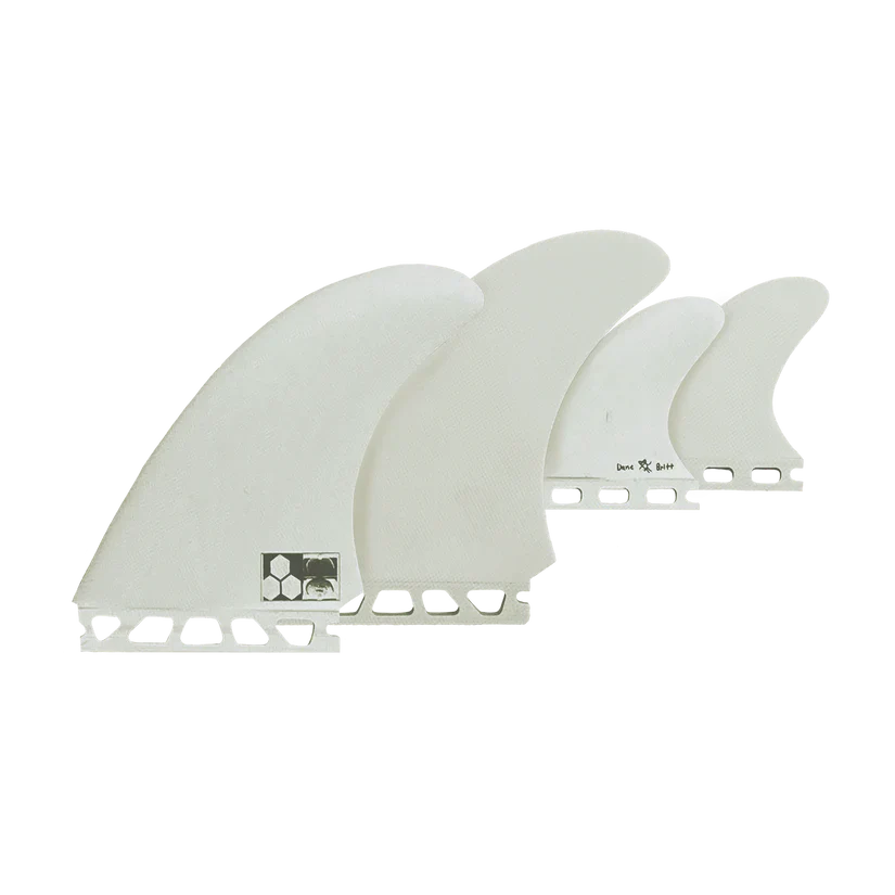 Captain Fin Co. Former Twad White Quad Fin Set Single Tab Surfboard Fins Captain Fin Co. 