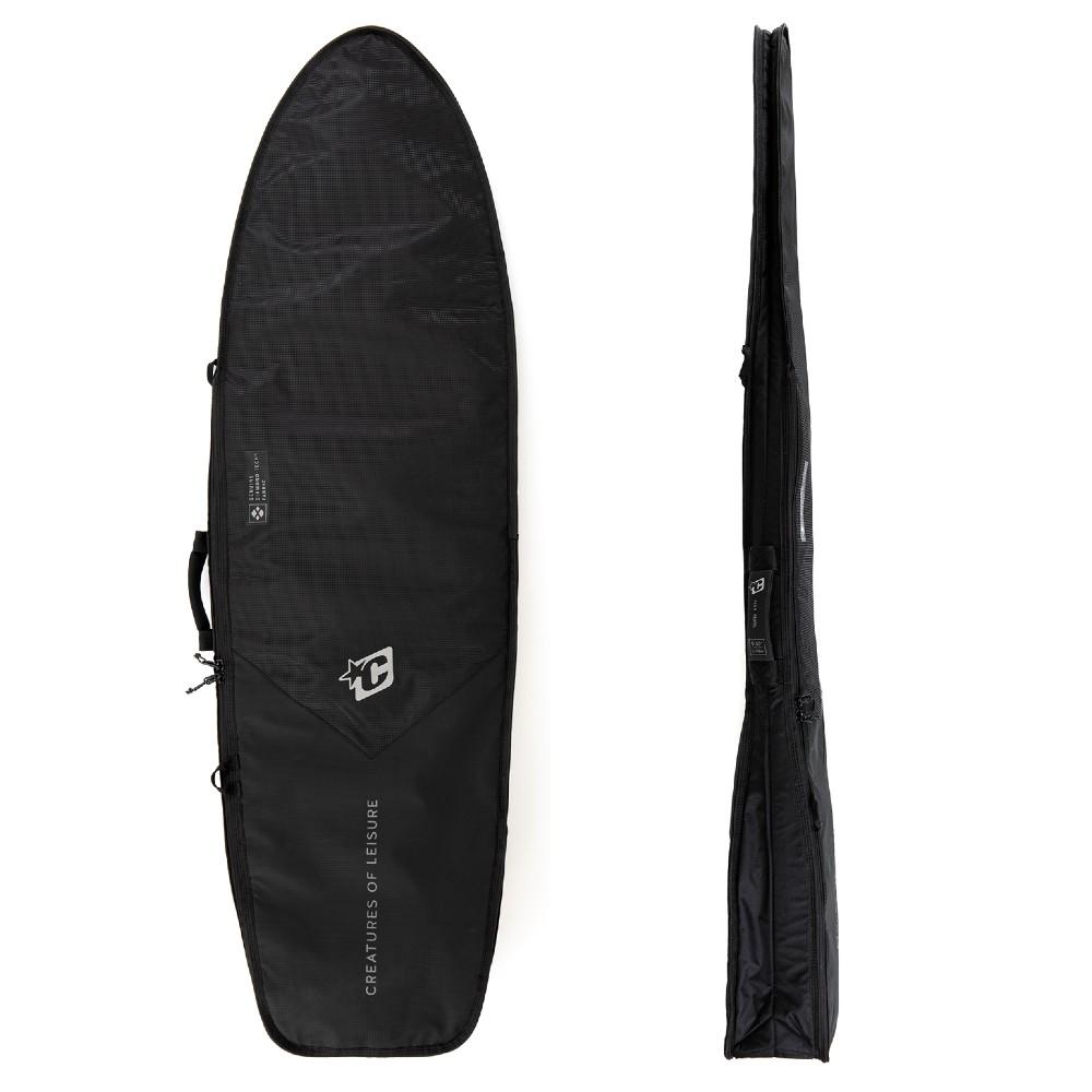 Boardbags - Creatures of Leisure - Creatures Of Leisure Fish Travel DT2.0 Boardcover Black Silver - Melbourne Surfboard Shop - Shipping Australia Wide | Victoria, New South Wales, Queensland, Tasmania, Western Australia, South Australia, Northern Territory.