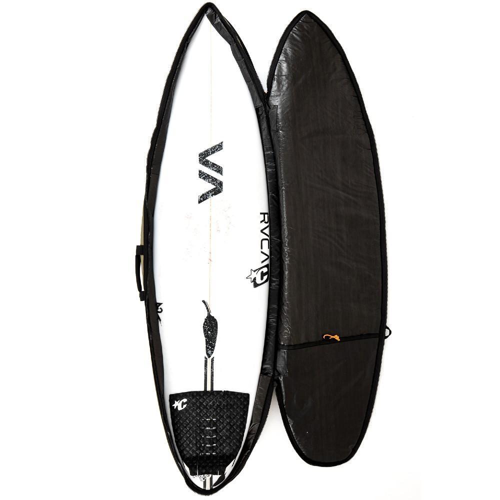 Boardbags - Creatures of Leisure - Creatures Of Leisure Shortboard Double DT2.0 Boardcover Black Silver - Melbourne Surfboard Shop - Shipping Australia Wide | Victoria, New South Wales, Queensland, Tasmania, Western Australia, South Australia, Northern Territory.