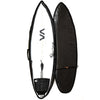 Boardbags - Creatures of Leisure - Creatures Of Leisure Shortboard Double DT2.0 Boardcover Black Silver - Melbourne Surfboard Shop - Shipping Australia Wide | Victoria, New South Wales, Queensland, Tasmania, Western Australia, South Australia, Northern Territory.