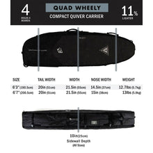 Creatures Of Leisure Shortboard Quad Wheely DT2.0: BLACK Boardbags Creatures of Leisure 