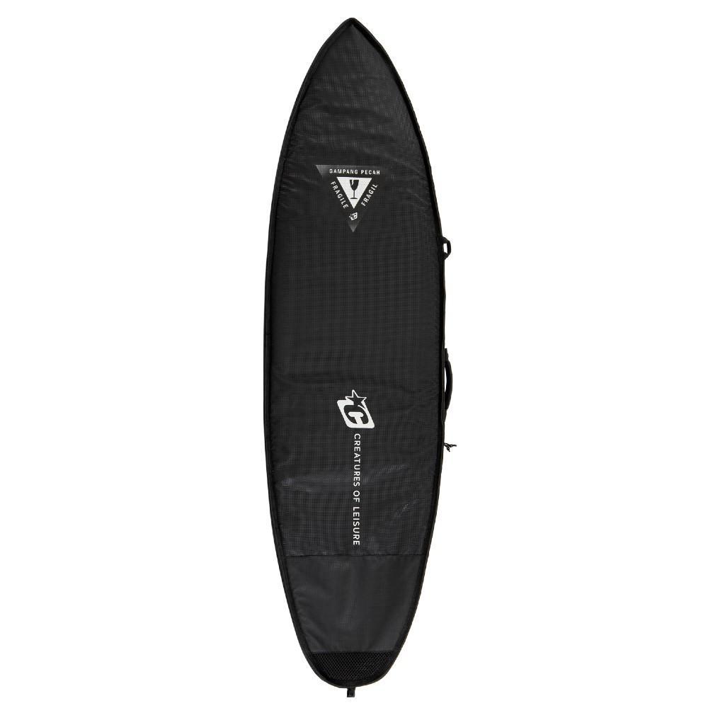 Boardbags - Creatures of Leisure - Creatures Of Leisure Shortboard Travel DT2.0 Boardcover Black Silver - Melbourne Surfboard Shop - Shipping Australia Wide | Victoria, New South Wales, Queensland, Tasmania, Western Australia, South Australia, Northern Territory.