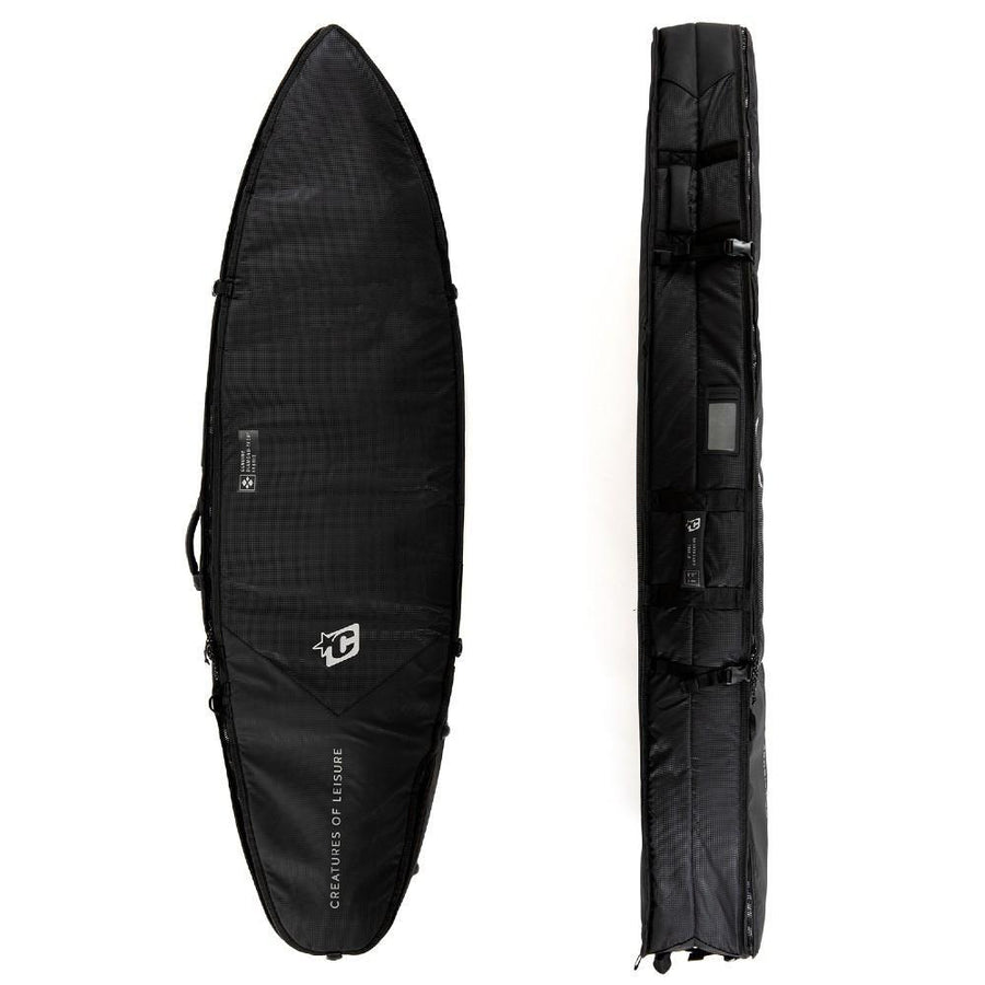 Boardbags - Creatures of Leisure - Creatures Of Leisure Shortboard Triple DT2.0 Black Silver - Melbourne Surfboard Shop - Shipping Australia Wide | Victoria, New South Wales, Queensland, Tasmania, Western Australia, South Australia, Northern Territory.