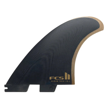 FCS II Album Twin + 1 Fin Set - Black/Gold