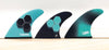 Futures AM1 HC Thruster Set Teal/Navy Surfboard Fins Futures 