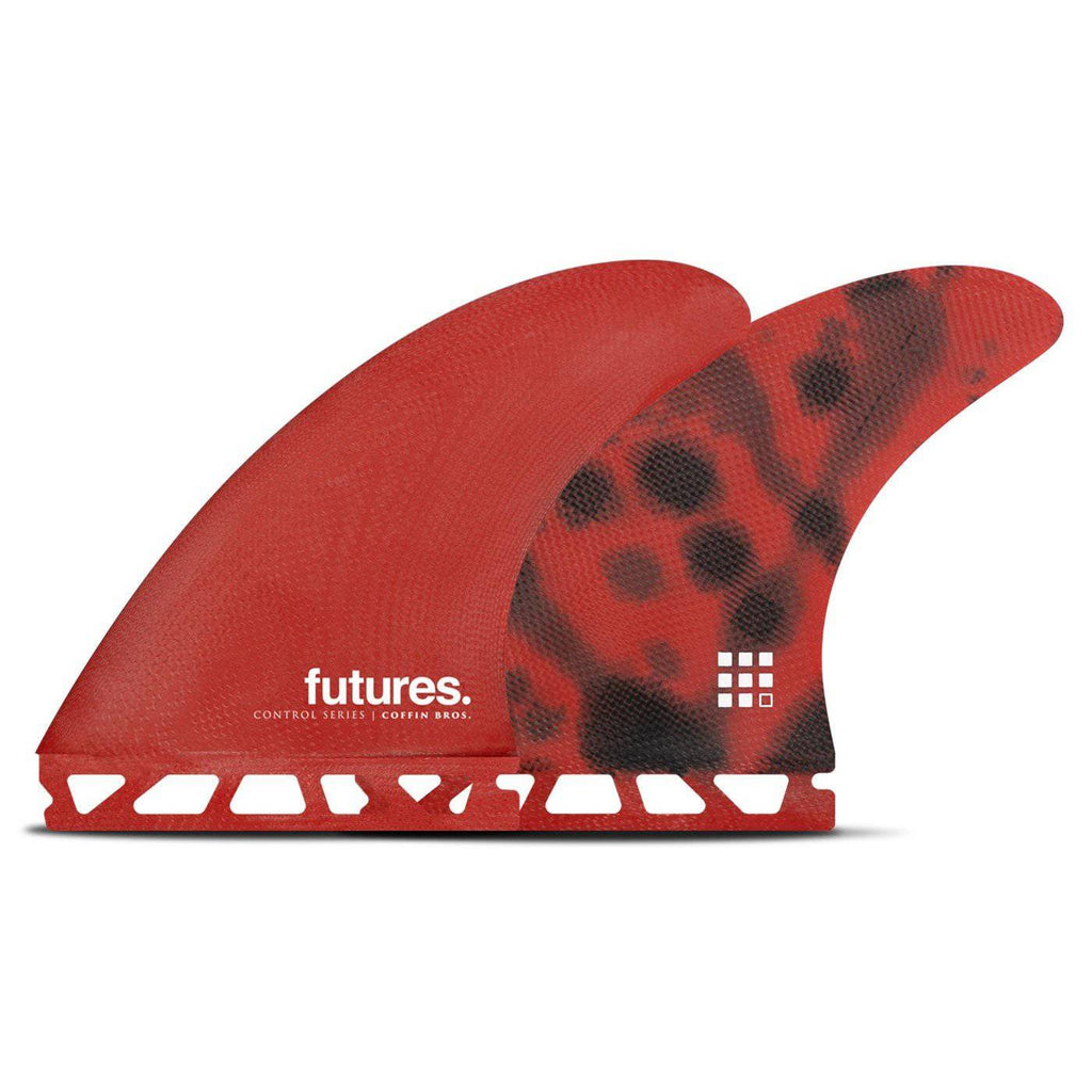 Futures Coffin Bros Medium FG Thruster - Red/Black Surfboard Fins Futures 