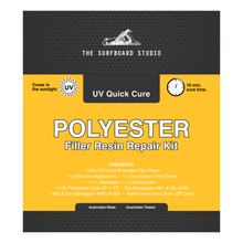 The Surfboard Studio - UV Quick Cure POLYESTER Filler Resin Repair Kit Ding Repairs The Surfboard Studio 