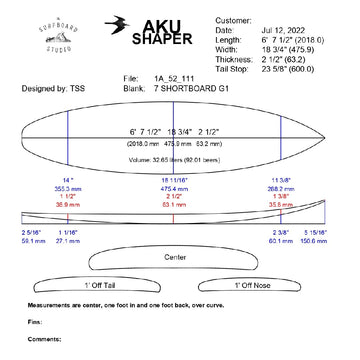 AkuShaper HP Shortboard Style 10
