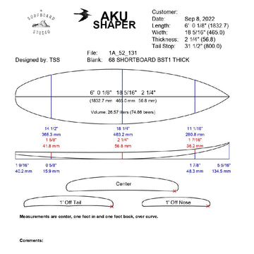 AkuShaper HP Shortboard Style 14