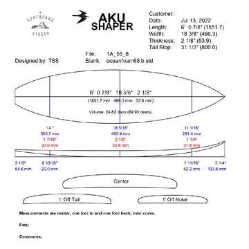 AkuShaper HP Shortboard Style 16
