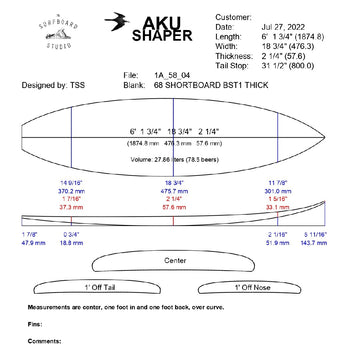 AkuShaper HP Shortboard Style 17