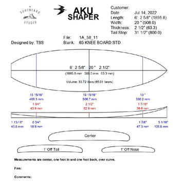 AkuShaper HP Shortboard Style 18