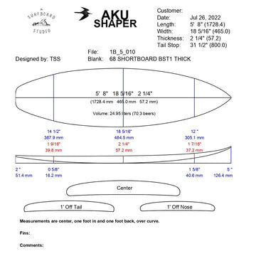 AkuShaper Everyday Shortboard Style 1