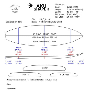 AkuShaper Everyday Shortboard Style 6