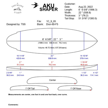AkuShaper High Performance Twin Style 1