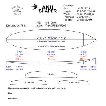 AkuShaper - Big Wave Gun Style - 1