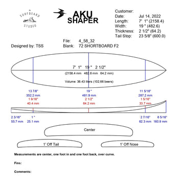 AkuShaper Big Wave Gun Style 3