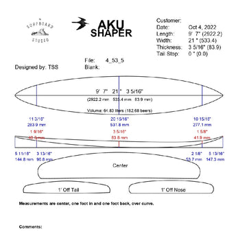 AkuShaper Big Wave Gun Style 5