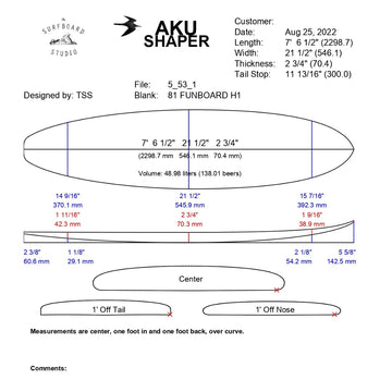 AkuShaper Minimal/Funboard Style 2