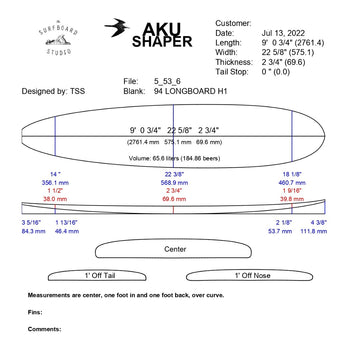 AkuShaper Log/Noserider Style 2