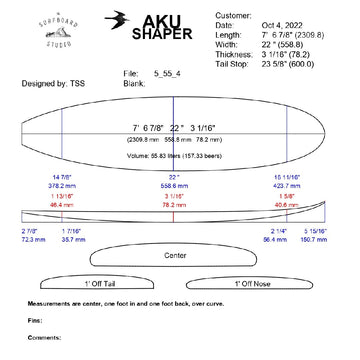 AkuShaper Minimal/Funboard Style 11
