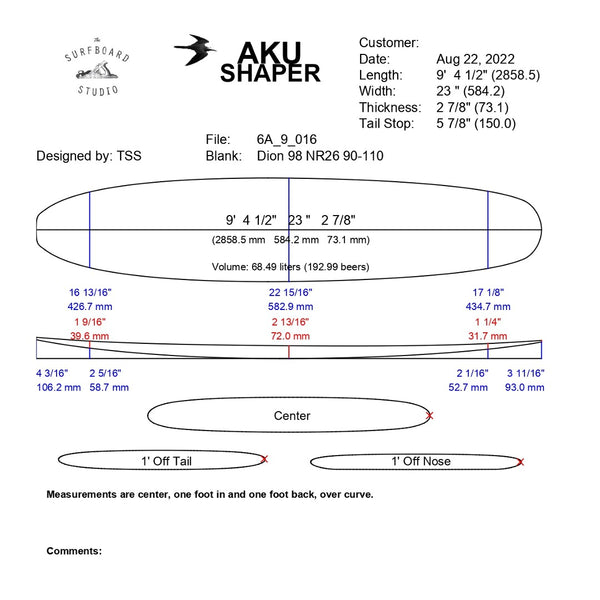 AkuShaper Log/Noserider Style 1