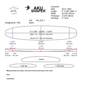 AkuShaper Log/Noserider Style 5